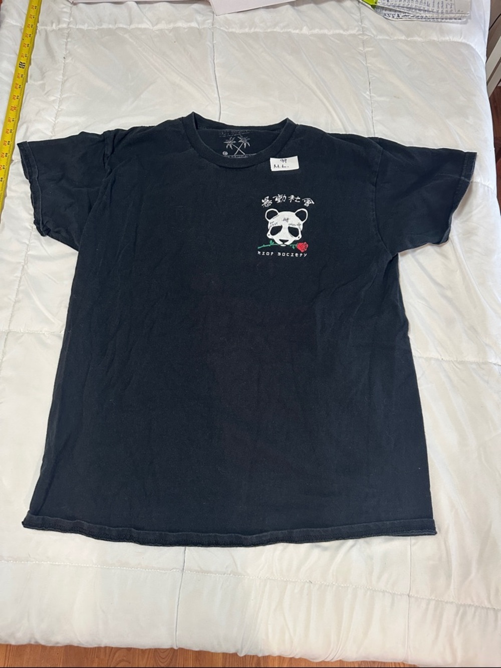 riot society Black Tee with Palm Tree Graphic #99